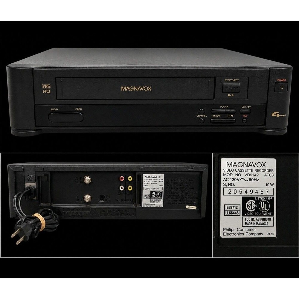Magnavox VR9142 VCR Player w/o Remote